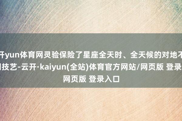开yun体育网灵验保险了星座全天时、全天候的对地不雅测技艺-云开·kaiyun(全站)体育官方网站/