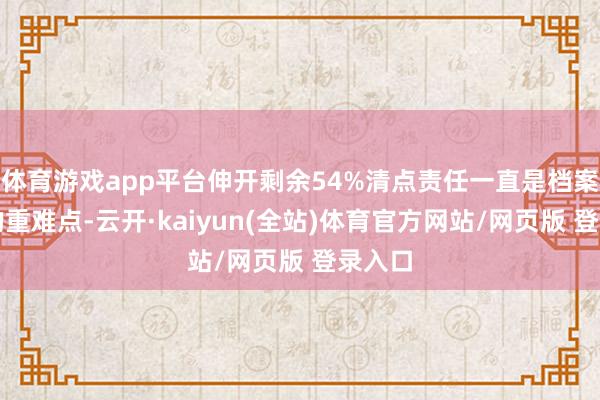 体育游戏app平台伸开剩余54%清点责任一直是档案治理的重难点-云开·kaiyun(全站)体育官方网