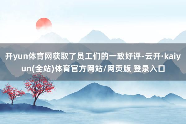 开yun体育网获取了员工们的一致好评-云开·kaiyun(全站)体育官方网站/网页版 登录入口