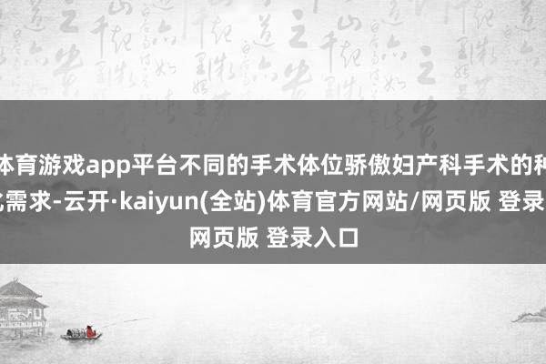 体育游戏app平台不同的手术体位骄傲妇产科手术的种种化需求-云开·kaiyun(全站)体育官方网站/