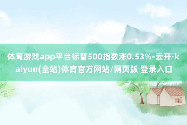 体育游戏app平台标普500指数涨0.53%-云开·kaiyun(全站)体育官方网站/网页版 登录入